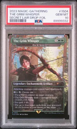 2023 MTG SECRET LAIR DROP FOIL #1504 THE GRIM WHISPER PSA 10 - Image 1