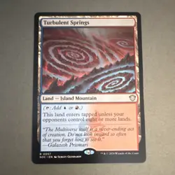 Magic: The Gathering Turbulent Springs Land 0057 Rare Regular English Deckmaster - Image 1