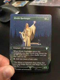 Elvish Harbinger (Borderless) #527 (NM) Lord of the Rings LTC Magic MTG - Image 1