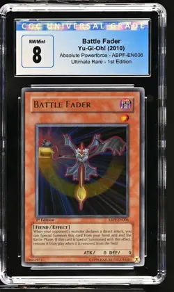 Yu-Gi-Oh! Battle Fader 2010 ABPF-EN006 Ultimate Rare 1st Edition CGC 8 - Image 2
