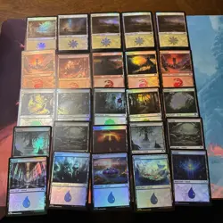 25 FOIL Basic Land Random sets NM Magic The Gathering MTG - Image 1