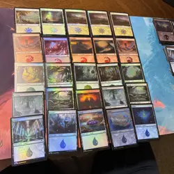 25 FOIL Basic Land Random sets NM Magic The Gathering MTG - Image 2