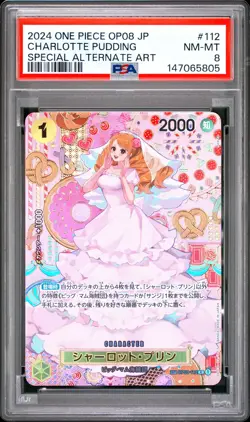 Charlotte Pudding 112 Special Alternate Art One Piece Japanese PSA 8 OP08 SP - Image 1