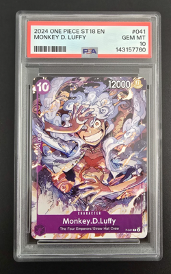 PSA 10 2024 ONE PIECE STARTER DECK ST18-PURPLE MONKEY D. LUFFY (GEAR 5) ENGLISH - Image 2