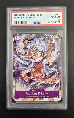 PSA 10 2024 ONE PIECE STARTER DECK ST18-PURPLE MONKEY D. LUFFY (GEAR 5) ENGLISH - Image 4
