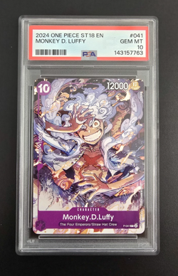 PSA 10 2024 ONE PIECE STARTER DECK ST18-PURPLE MONKEY D. LUFFY (GEAR 5) ENGLISH - Image 5