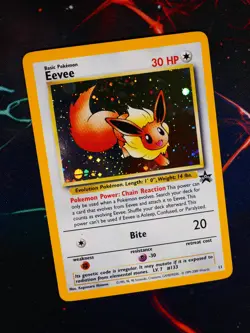 MP Pokemon EEVEE Card BLACK STAR PROMO Set #11 HOLO Foil League WOTC#8 - Image 1