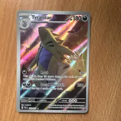 Pokemon TCG Tyranitar Holo Card Scarlet & Violet Paldea Evolved 222/193 - Image 1