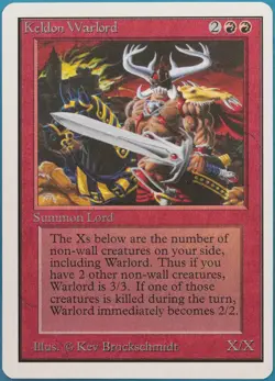 Keldon Warlord Unlimited MINT Red Uncommon MAGIC MTG CARD (ID# 454702) ABUGames - Image 1