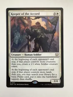 Keeper of the Accord MTG Magic the Gathering Card NM Near Mint MOC - Image 1
