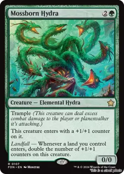 Mossborn Hydra [FDN - 107] - NM TCG MTG - Image 1