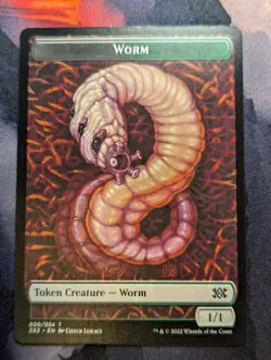 Token - Worm & Aven Initiate - MTG - 2X2 - 020/024 & 004/024 - NON FOIL - Image 1