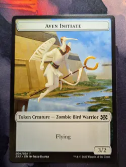 Token - Worm & Aven Initiate - MTG - 2X2 - 020/024 & 004/024 - NON FOIL - Image 2