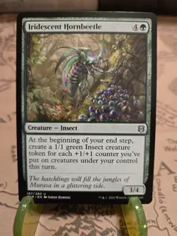 MTG Iridescent Hornbeetle Zendikar Rising Regular Uncommon NM - Image 1