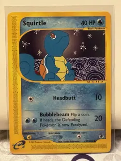 Pokemon TCG Squirtle 132/165 Expedition Base Set Non-Holo E-Reader NM - Image 1