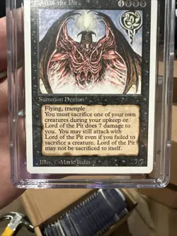 MTG Magic Revised Lord of the Pit CGC 9 Mint Vintage Magic 1994 - Image 2