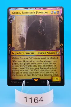 MTG Grima, Saruman's Footman (Showcase Scrolls) Foil Commander LOTR #464 - Image 1