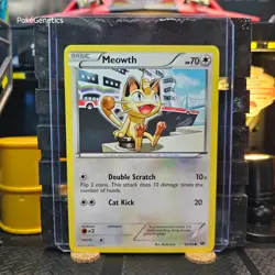 Meowth Next Destinies Pokemon TCG 80/99 Black & White 4 Common - Image 1