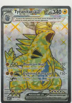 Tyranitar ex 211/197 Ultra Rare Obsidian Flames Pokemon Near Mint - Image 1