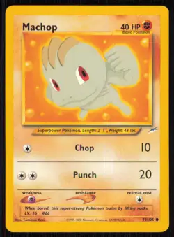 Machop 73/105 Common Neo Destiny Pokemon Unlimited Lightly Played - Image 1