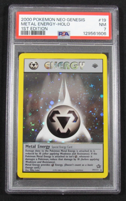 2000 Pokemon Neo Genesis METAL ENERGY HOLO 1st Edition 19/111 PSA 7 NM - Image 1