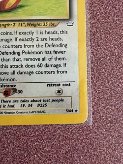 Delibird 5/64 1ST Edition 2001 Neo Revelation Holo Foil Pokemon LP/Excellent - Image 3
