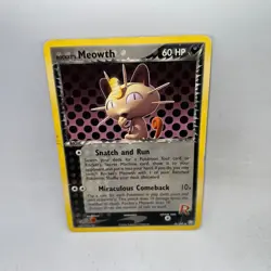 Rocket's Meowth 46/109 Uncommon Team Rocket Returns Pokemon Heavily Played - Image 1