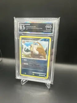Mamoswine 9/146 2008 Pokemon Diamond & Pearl Legends Awakened Holo Swirl - Image 2