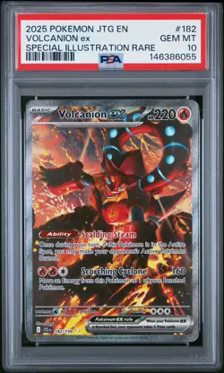 2025 Pokemon JTG EN-Journey Together Volcanion EX SIR PSA 10 #182 - Image 1