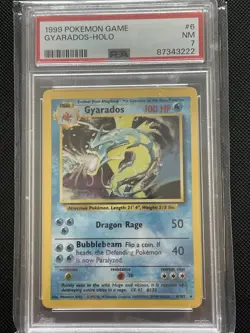 🔥 PSA 7 Swirl Gyarados Holo Base Set 2 #7/130 Vintage WOTC Pokemon - Image 1