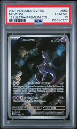 2023 POKEMON SVP EN-SV BLACK STAR PROMO #052 MEWTWO PSA 10 - Image 1