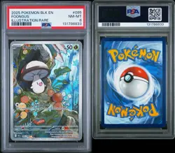 2025 POKEMON BLK EN-BLACK BOLT #095 FOONGUS ILLUSTRATION RARE PSA 8 - Image 3