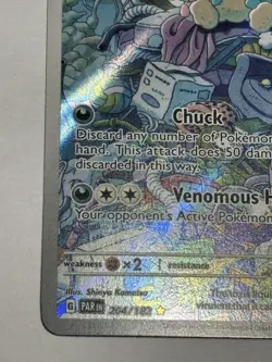 Pokemon Garbodor 204/182 SV04 Paradox Rift Illustration Rare Holo 2023 - Image 5