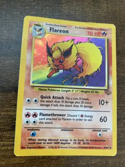 Pokemon TCG Flareon Jungle 3/64 Holo Unlimited Holo Rare - Image 3