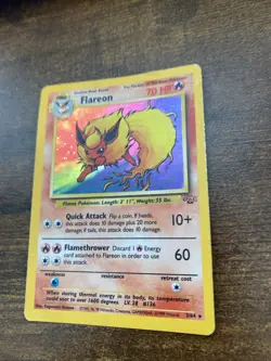 Pokemon TCG Flareon Jungle 3/64 Holo Unlimited Holo Rare - Image 4