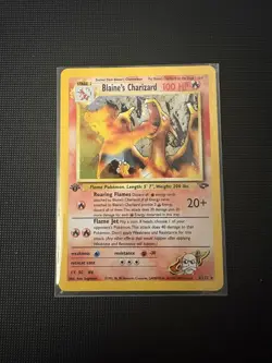 Pokemon Card Blaine's Charizard 2/132 Gym Challenge Holo Rare 1st Edition LP - Image 1