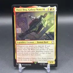 x1 Three Dog, Galaxy News DJ R MTG Universes Beyond: Fallout M/NM, English - Image 1
