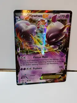 Pokemon Mewtwo-EX 61/162 Breakthrough Full Art Ultra Rare EX Holo Card English - Image 1
