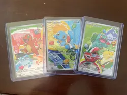 Pokemon First Partner Promo Cards Charmander Squirtle Bulbasaur 30th Anniversary - Image 1