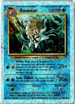Omastar 58/110 Legendary Collection 2002 Reverse Holo Pokemon Card - Image 1