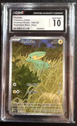 CGC 10 GEM MINT 2025 Pokemon Destined Rivals Electrike #196/182 - Image 1