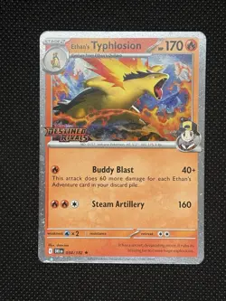 Pokemon TCG ETHAN’S TYPHLOSION 034/182 SV Destined Rivals Stamped Promo Cosmos - Image 1