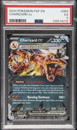 2024 POKEMON PAF EN-PALDEAN FATES #054 CHARIZARD EX PSA 5 - Image 1