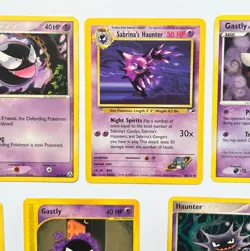 GENGAR FAMILY POKEMON PREMIUM LOT OF 7 SABRINA'S HAUNTER 58/132 GASTLY 109/165 - Image 2