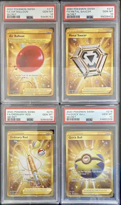 2020 Pokemon Sword & Shield Secret Trainer Set PSA 10 (4 of 4) SWSH Gold - Image 1