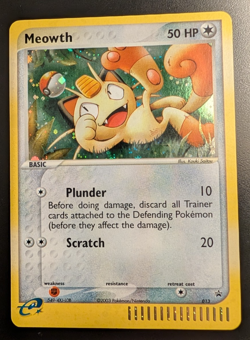 2003 Pokemon Meowth #013 Black Star Promo Holo - Image 1
