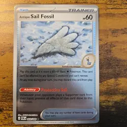 Antique Sail Fossil 069/088 Common Perfect Order Pokemon Reverse Holo Near Mint - Image 1