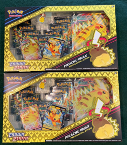 Pokemon TCG Pikachu Vmax Premium Collection Box Lot (x2) Crown Zenith - READ - Image 1