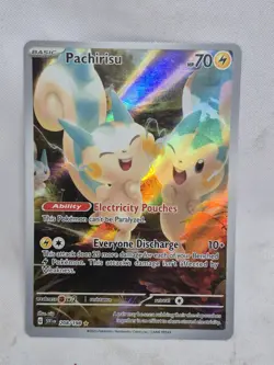 Pokemon Pachirisu 208/198 Scarlet & Violet Full Art Illustration Rare NM - Image 1