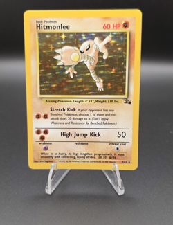 Pokemon TCG Hitmonlee 7/62 Fossil Set Vintage Holo Rare Unlimited LP - Image 1